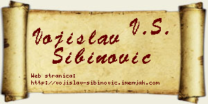 Vojislav Sibinović vizit kartica